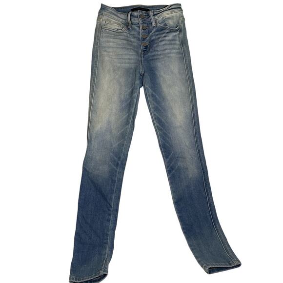 Flying Monkey Jeans Women's 25 - High Rise Button Up Ankle Skinny - Picture 1 of 5